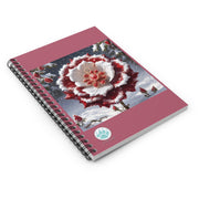 Grace in Frost Spiral Notebook - Ruled Line - Tudor Rose - Winter Beauty