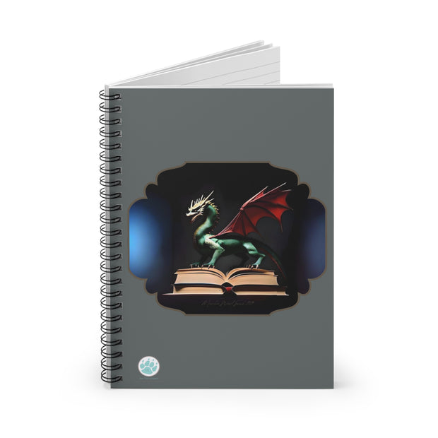 Book Dragon Spiral Notebook - Perfect for Fantasy Lovers and Note-Takers - Mythical Dragon