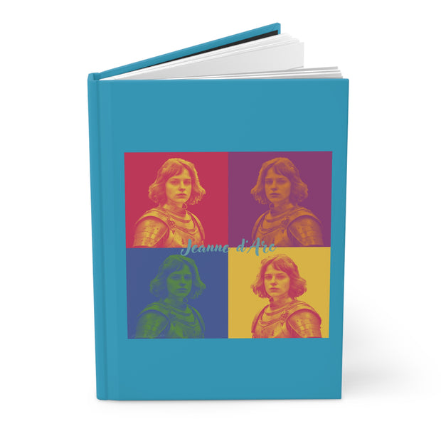 Jeanne d'Arc2 Pop Art in Turquoise Hardcover Journal Matte