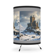 Whispers of Winter's Past Tripod Lamp with High-Res Printed Shade, US\CA plug - Castle In Winter - Architecture Lovers - Castle Lovers