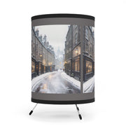 Winter Whispers in Edinburgh Tripod Lamp with High-Res Printed Shade, US\CA plug - Travel Lover - Edinburgh Scotland