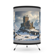 Whispers of Winter's Past Tripod Lamp with High-Res Printed Shade, US\CA plug - Castle In Winter - Architecture Lovers - Castle Lovers