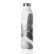 Winter Whispers in Edinburgh Slim Water Bottle - Travel Lover - Edinburgh Scotland