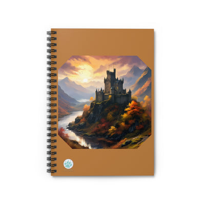 Castle in Autumn Spiral Notebook - Ruled Line for Creative Minds - Fantasy Landscape