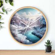 Winter's Embrace Wall Clock - Tranquil Home Decor - Nature Lovers