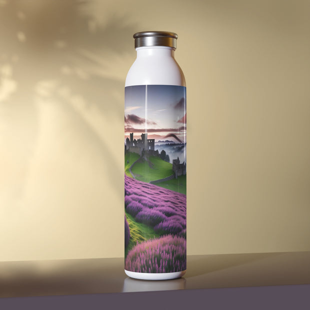 Castle in Heather Slim Water Bottle - Beauty of Nature