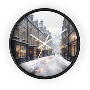 Winter Whispers in Edinburgh Wall Clock - Travel Lover - Edinburgh Scotland