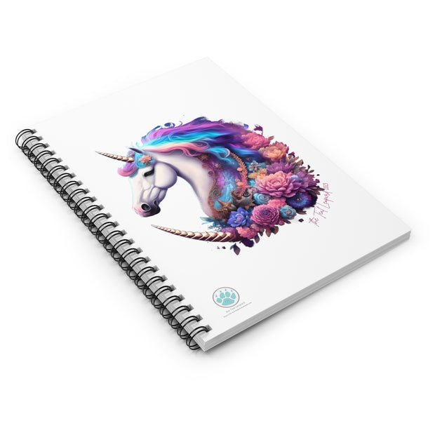 Floral Unicorn Spiral Notebook - Colorful Floral Design