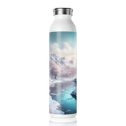 Winter's Embrace Slim Water Bottle | Enjoy Every Sip - Scenic Design - Nature Lovers