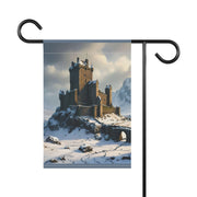 Whispers of Winter's Past Garden & House Banner - Castle In Winter - Architecture Lovers - Castle Lovers