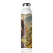 Highland Hearts Slim Water Bottle - Romantic Scottish Couple - Perfect for fans of Outlander