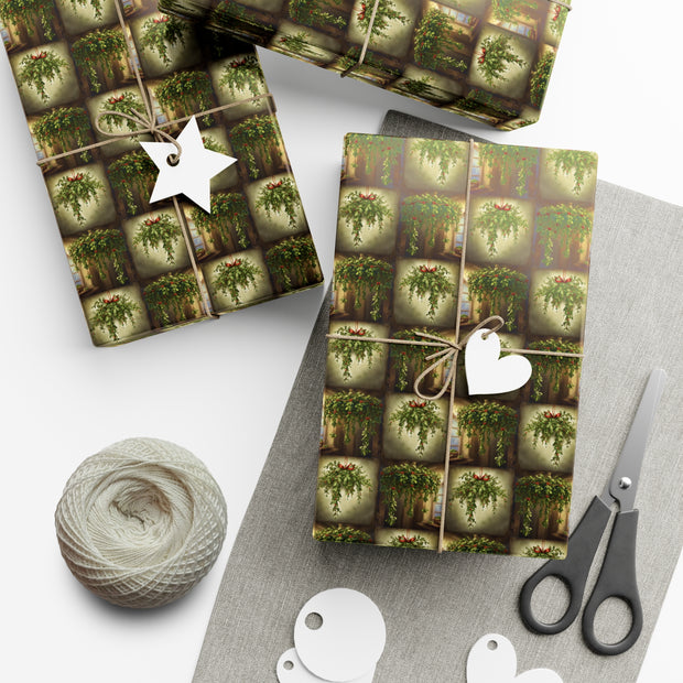 Boughs of Holly Gift Wrap Papers - Holly Decor Holiday Season Peace and Good Will Design