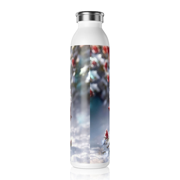 Grace in Frost Slim Water Bottle - Tudor Rose - Winter Beauty