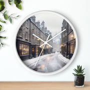 Winter Whispers in Edinburgh Wall Clock - Travel Lover - Edinburgh Scotland