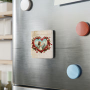 Heart of Dreams Porcelain Magnet, Square - Vintage Vibes - Sweet Romance