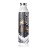 Winter Whispers in Edinburgh Slim Water Bottle - Travel Lover - Edinburgh Scotland