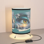 Mother Nature's Gaze Tripod Lamp with High-Res Printed Shade, US\/CA Plug - Serene Winter Artwork