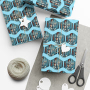 Lighted Menorah Gift Wrap Papers - Hanukkah Menorah Artwork