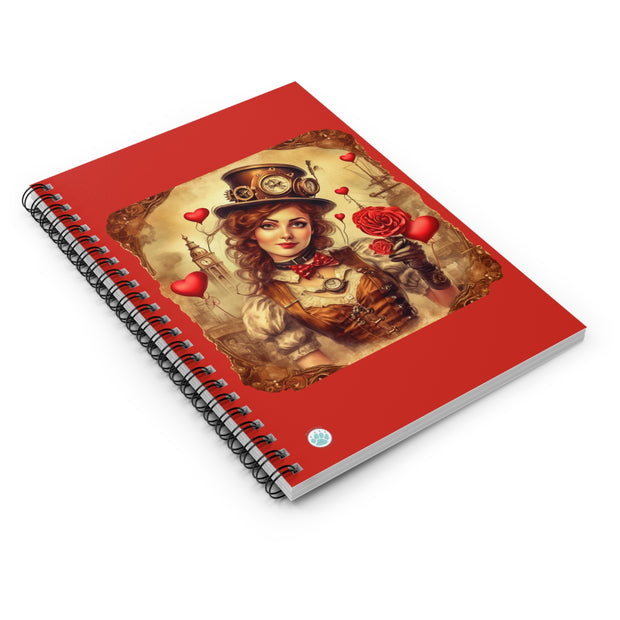 Timeless Affection Spiral Notebook - Steampunk - Valentine Artwork