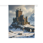 Whispers of Winter's Past Garden & House Banner - Castle In Winter - Architecture Lovers - Castle Lovers