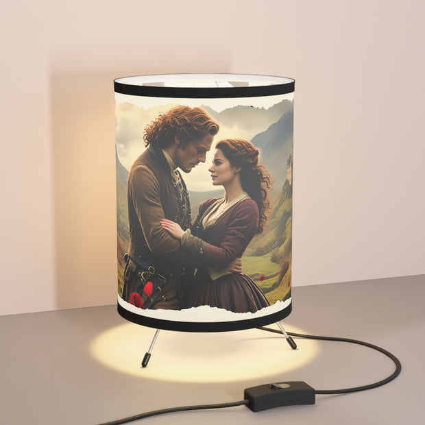 Highland Hearts Tripod Lamp - Perfect for Lovers of Outlander