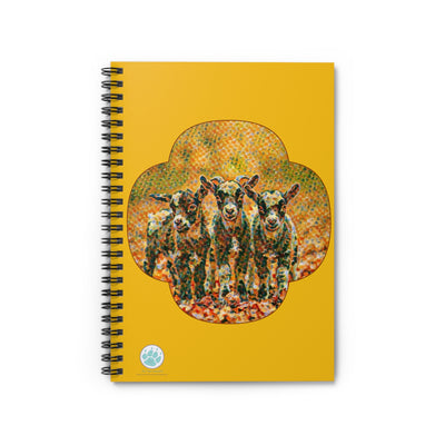 Three Kids Spiral Notebook – Cute Goat Design for Nature Lovers