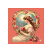 Victorian Love's Embrace Square Magnet -  Romantic Valentine's Day - Roses