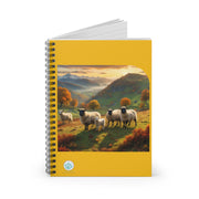 Fold of Autumn Spiral Notebook - Ruled Line for Nature Lovers - Whimsical Sheep