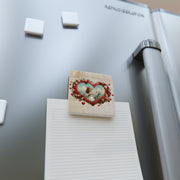 Heart of Dreams Porcelain Magnet, Square - Vintage Vibes - Sweet Romance