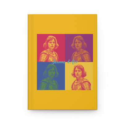 Jeanne d'Arc2 Pop Art in Gold Hardcover Journal Matte