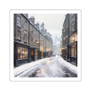 Winter Whispers in Edinburgh Square Stickers - Travel Lover - Edinburgh Scotland