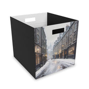 Winter Whispers in Edinburgh Felt Storage Box - Travel Lover - Edinburgh Scotland