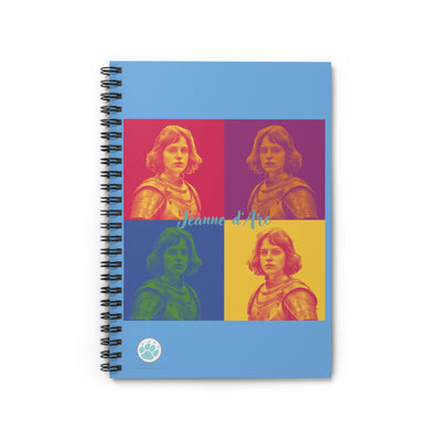 Jeanne d'Arc2 Pop Art Spiral Notebook - Colorful Pop Art Design for Creative Minds - Joan of Arc