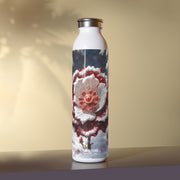 Grace in Frost Slim Water Bottle - Tudor Rose - Winter Beauty