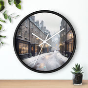 Winter Whispers in Edinburgh Wall Clock - Travel Lover - Edinburgh Scotland