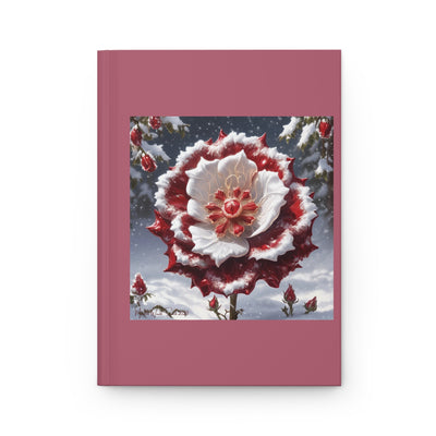 Grace in Frost Hardcover Journal Matte in Pink - Tudor Rose - Winter Beauty