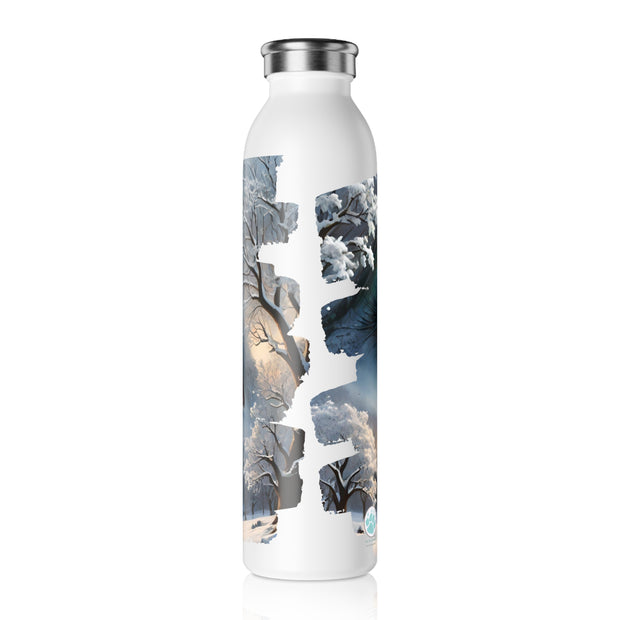 Mother Nature's Gaze Water Bottle - Winter Landscape Artwork