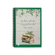 Jane Austen Quote Spiral Notebook - Perfect for Book Lovers and Writers