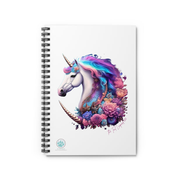 Floral Unicorn Spiral Notebook - Colorful Floral Design