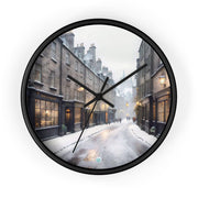 Winter Whispers in Edinburgh Wall Clock - Travel Lover - Edinburgh Scotland