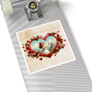 Heart of Dreams Square Stickers - Vintage Vibes - Sweet Romance