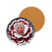 Grace in Frost Ceramic Coaster - Tudor Rose - Winter Beauty