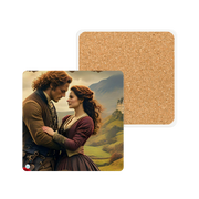 Highland Hearts Ceramic Coaster -  perfect for fans of Outlander