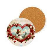 Heart of Dreams Ceramic Coaster - Vintage Vibes - Sweet Romance