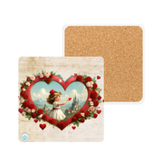 Heart of Dreams Ceramic Coaster - Vintage Vibes - Sweet Romance