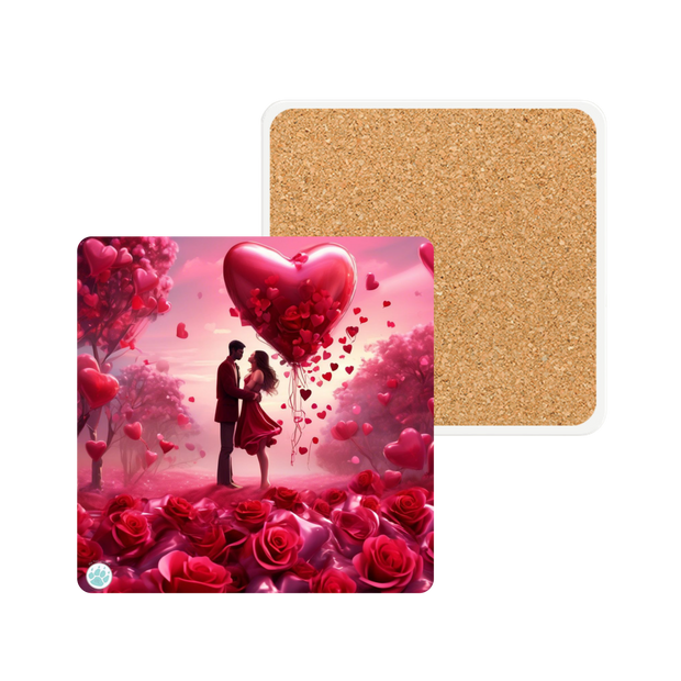 Whispers of Love Ceramic Coaster - Valentines Day - Romance