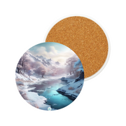 Winter's Embrace Ceramic Coaster - Nature Lovers