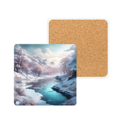 Winter's Embrace Ceramic Coaster - Nature Lovers