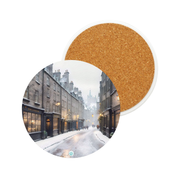 Winter Whispers in Edinburgh Ceramic Coaster - Travel Lover - Edinburgh Scotland