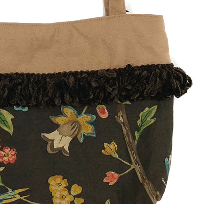 Tote Bag - Brown Floral